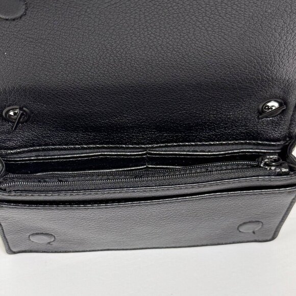 DKNY Mini Quilted Crossbody Bag Black Rectangular Rivi Chain Clutch Purse - Picture 4 of 11